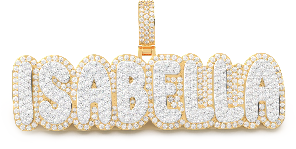 0.57 ct Diamond Micro pave Varsity Initial Pendants